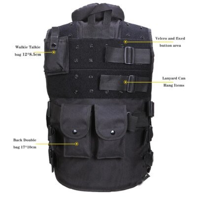 15412-a78679.jpg Dulmolle-Veste militaire modulaire de sécurité pour homme, pack d'accessoires pour la chasse, le paintball et l'airsoft, pour adultes et enfants, 11 piÚces