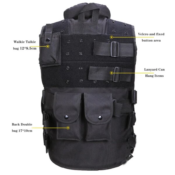 Dulmolle-Veste militaire modulaire de sécurité pour homme, pack d'accessoires pour la chasse, le paintball et l'airsoft, pour adultes et enfants, 11 pièces