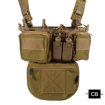 Équipement militaire TCM, plate-forme de poitrine Airsoft DulglaMilitary Pack Magazine Poudres Holster Molle System Waist Men Nylon