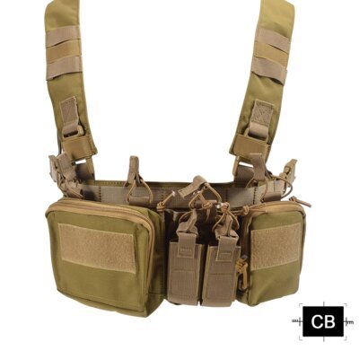 Équipement militaire TCM, plate-forme de poitrine Airsoft DulglaMilitary Pack Magazine Poudres Holster Molle System Waist Men Nylon