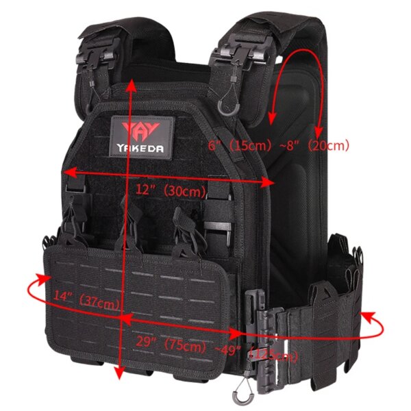 DulglaOutdoor Hunting Plate for Airsoft Skip, Protective and Adjustable Gla1000D, Molle Body Armor, Glafor – Image 6