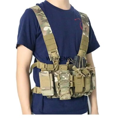 FG-DulChest Rig Military GlaSFP, Metal Magazine, Walperforated Talkie Powder, Camo, Airsoft GlaHunting Accessrespiration