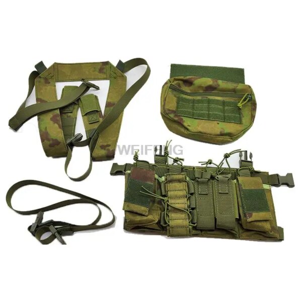 FG-DulChest Rig Military GlaSFP, Metal Magazine, Walperforated Talkie Powder, Camo, Airsoft GlaHunting Accessrespiration – Image 3