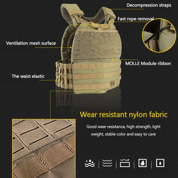 Armure Linge d'entraînement militaire Dulglapour hommes et femmes, plaque Electrolux, saut de l'armée, plate-forme de poitrine, armure d'assaut, glaMolle Airsoft