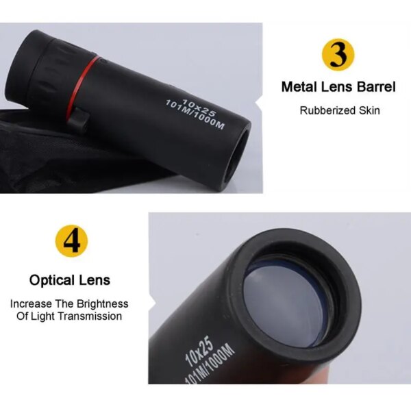 Télescope monoculaire haute puissance pour adultes, vision nocturne – Image 5