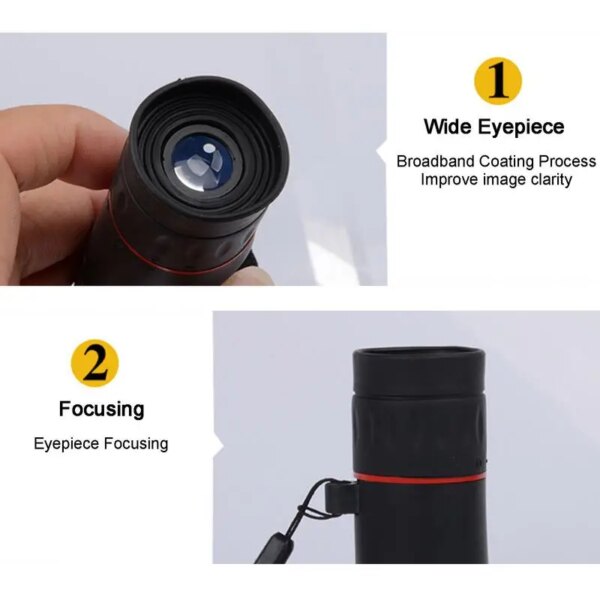 Télescope monoculaire haute puissance pour adultes, vision nocturne – Image 4