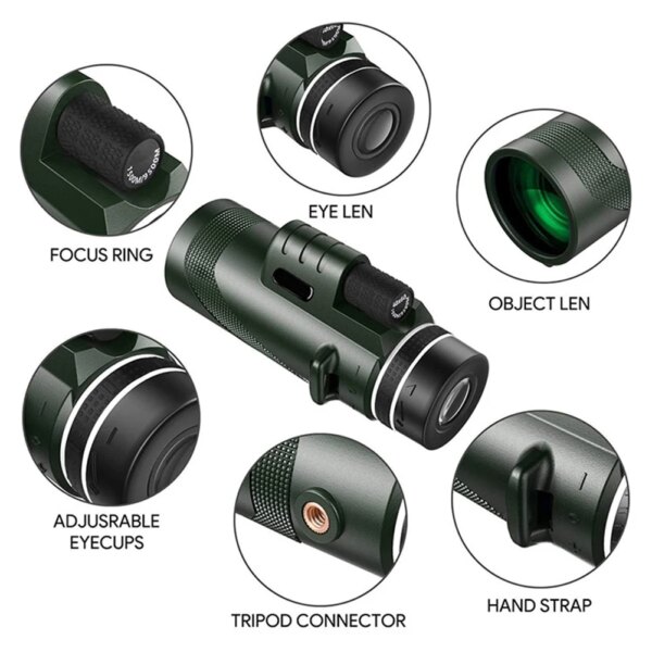 Appareil de Vision Nocturne HD, Télescope Longue Portée, Jumelles Professionnelles – Image 2