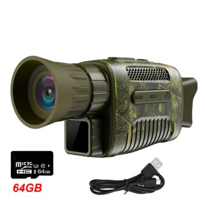 Télescopes monoculaires à n'aime numérique 1080P 4X, 7 recycleurs