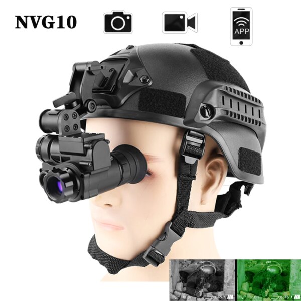 NVG10-Monoculaire de Vision Nocturne, Lunette de Casque, HD 1080p
