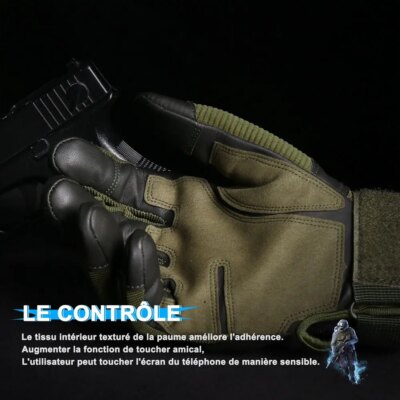 Gants de l'armée tactique à doigt complet, militaire army équipement de protection pour hommes et femmes