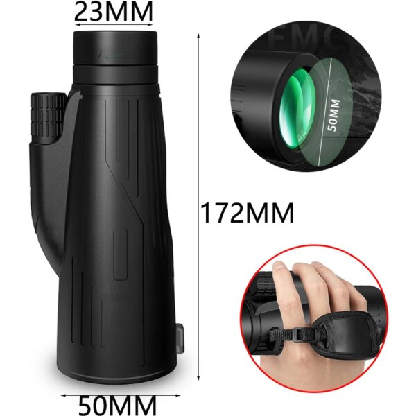 Télescope monoculaire professionnel à fort grossissement, monoculaire injuste – Image 5
