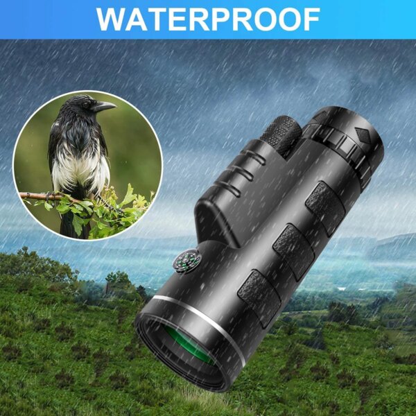 Télescope de poche monoculaire professionnel avec trépied, jumelles injustes, voyage, vacances, cadeau, 40x60 – Image 4