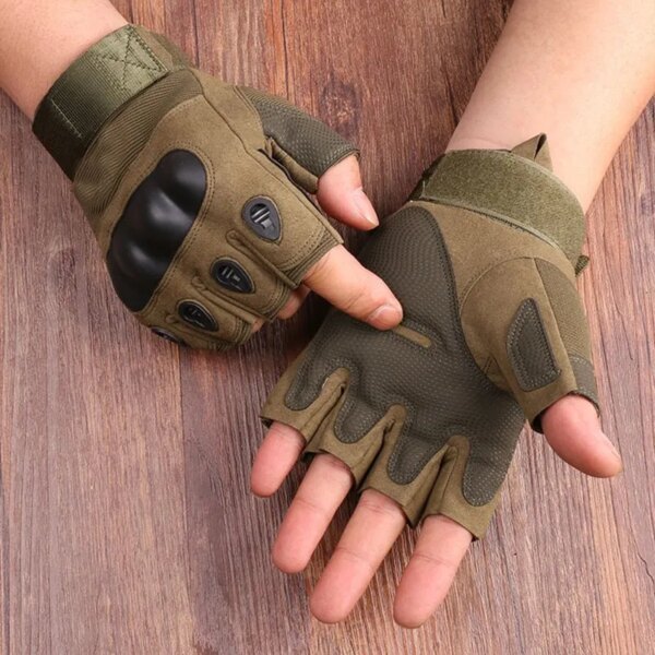 gants militaire Gants demi-doigt tactiques militaires d'extérieur pour hommes