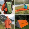 Abri de tente de survie d'urgence étanche avec sac de couchage, poncho de pluie