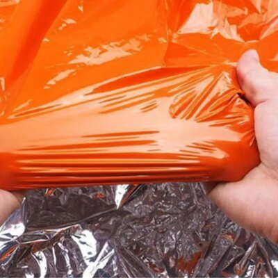 16133-39fcfe.jpg Couverture d'isolation d'urgence orange PE épaissie, sac de couchage tente tubulaire
