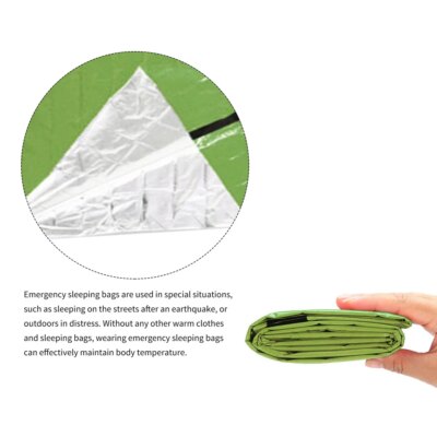 Tente tubulaire d'urgence pour 1/2 personnes, sac de couchage