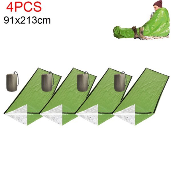 Tente tubulaire d'urgence pour 1/2 personnes, sac de couchage