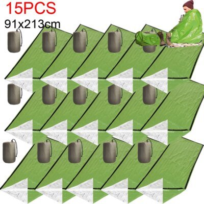 Tente tubulaire d'urgence pour 1/2 personnes, sac de couchage