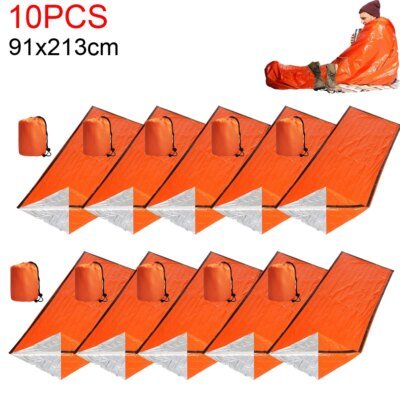 Tente tubulaire d'urgence pour 1/2 personnes, sac de couchage