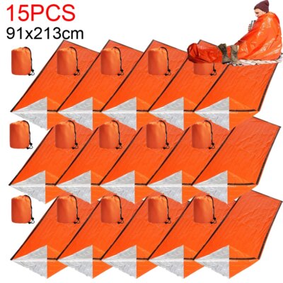 16266-242f15.jpg Tente tubulaire d'urgence pour 1/2 personnes, sac de couchage