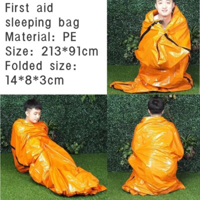 Kit de couverture thermique SOS imperméable, tente d'urgence