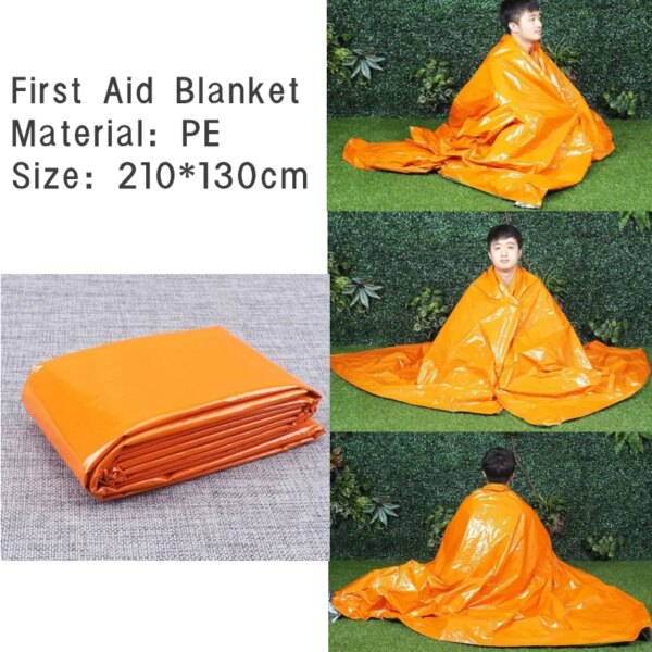 Kit de couverture thermique SOS imperméable, tente d'urgence – Image 4