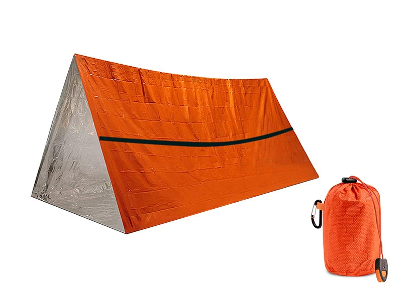 Orange tent with bag