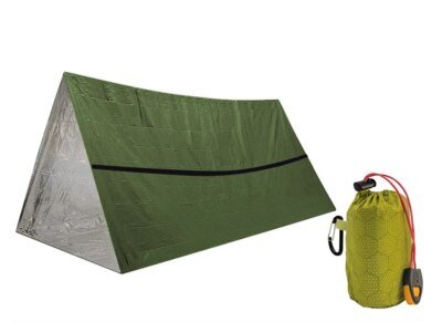 Kit de couverture thermique SOS imperméable, tente d'urgence