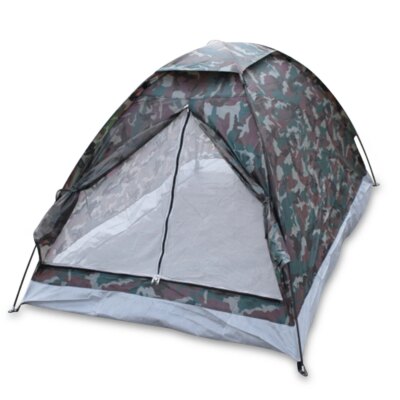 Tente de camping portable en polyester monocouche pour 2 personnes