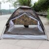 Tente de camping portable en polyester monocouche pour 2 personnes