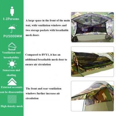 Tente Tunnel en Nylon Légère et Imperméable