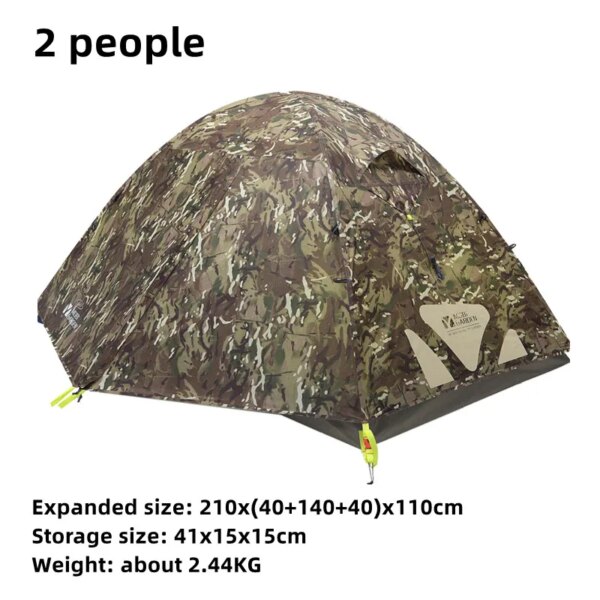 tente de Camping ultralégère pour 2 à 3 personnes, Double couche, imperméable