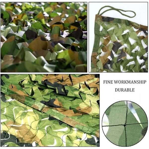 Filets de camouflage militaire de chasse, bâches de voiture, pare-soleil de tente