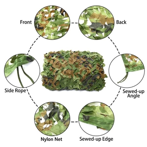 1.5m x 1m / 4m x 5m camouflage militaire de chasse forêt camouflage – Image 2