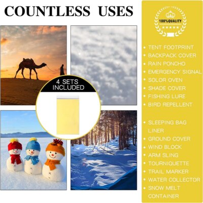 5-30Pc Extérieur D'urgence Or-Argent Couverture de Survie de Premiers