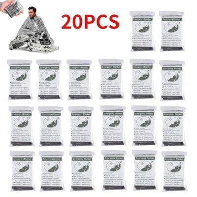 5-30Pc Extérieur D'urgence Or-Argent Couverture de Survie de Premiers