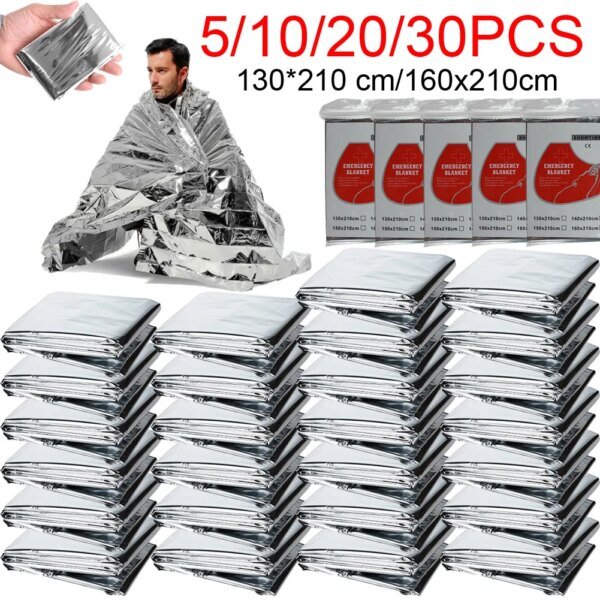 16766-de500a.jpg 5-30PCS Couverture D'urgence Extérieure Survivre Premiers Secours Militaires