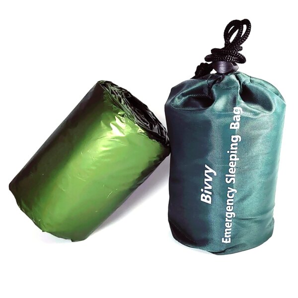 Sac de couchage thermique léger et imperméable, couverture de survie d'urgence – Image 5