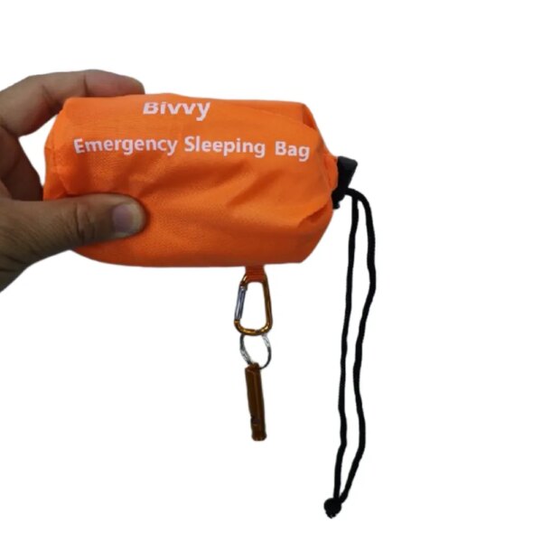 Sac de couchage thermique léger et imperméable, couverture de survie d'urgence – Image 3