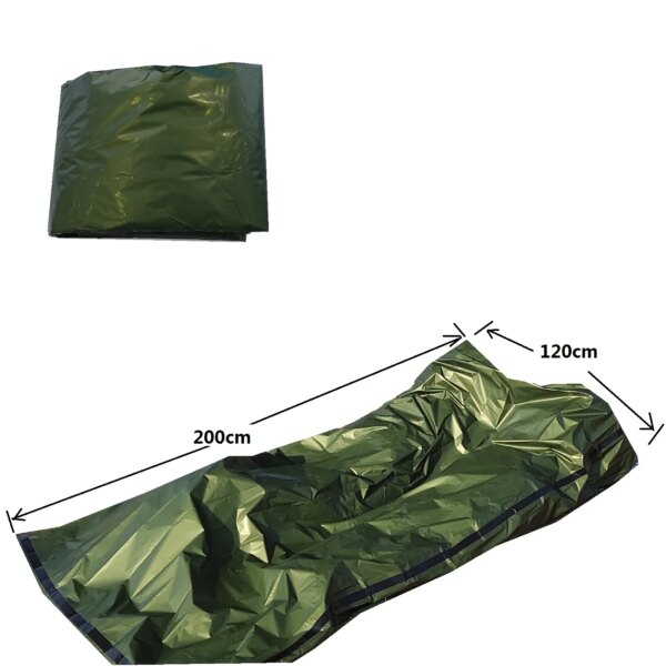 Sac de couchage thermique léger et imperméable, couverture de survie d'urgence – Image 4