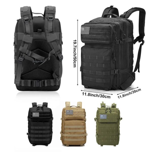 Sac à dos militaire tactique de grande capacité pour hommes – Image 3
