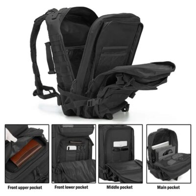 Sac à dos militaire tactique de grande capacité pour hommes