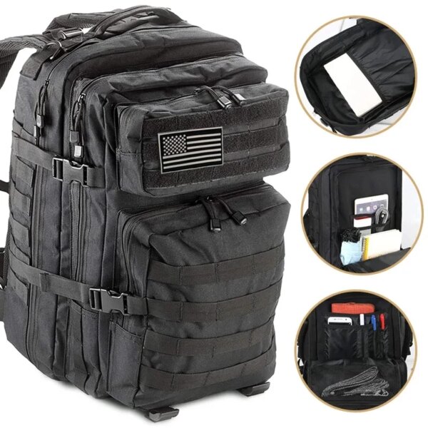 Sac à dos militaire tactique de grande capacité pour hommes – Image 4