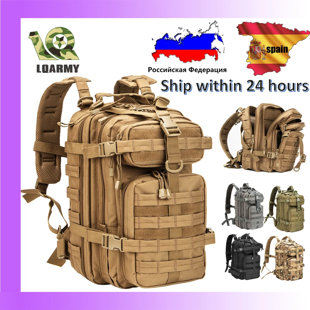 Sac à Dos Militaire Extensible pour Homme et Femme, 30L, pour Voyage, Camping, html, Randonnée