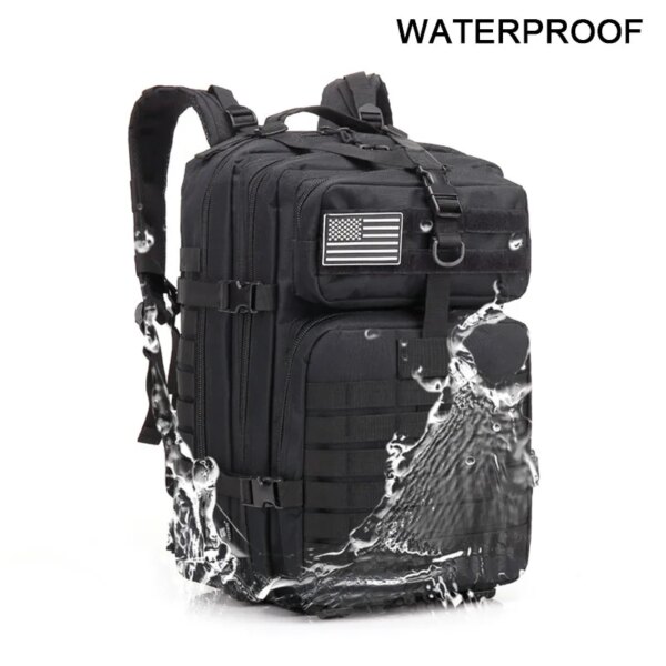Sac à dos militaire étanche en nylon pour homme, sac à dos de randonnée et de camping, sacs de sports de plein air, sac de chasse, sac de trekking, 900D, 30L, 50L – Image 5