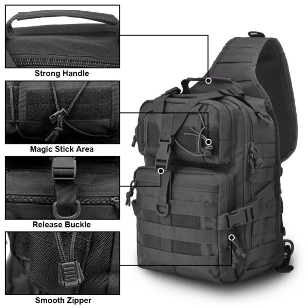 Sac à Dos Militaire Molle CamSolomon pour Homme, Sacoche d'Assaut – Image 2