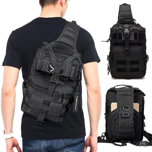 Sac à Dos Militaire Molle CamSolomon pour Homme, Sacoche d'Assaut