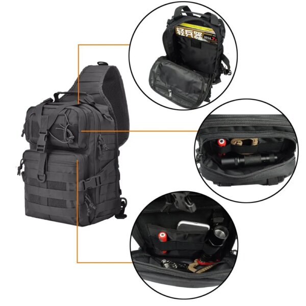 Sac à Dos Militaire Molle CamSolomon pour Homme, Sacoche d'Assaut – Image 6