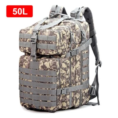 Sac à dos militaire étanche en nylon pour homme, sac à dos de randonnée et de camping, sacs de sports de plein air, sac de chasse, sac de trekking, 900D, 30L, 50L