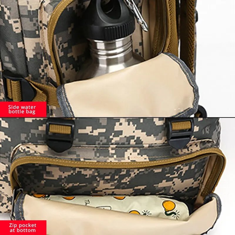 Sac à dos de Camouflage pour hommes, grande capacité, étanche, militaire, voyage, randonnée – Image 5